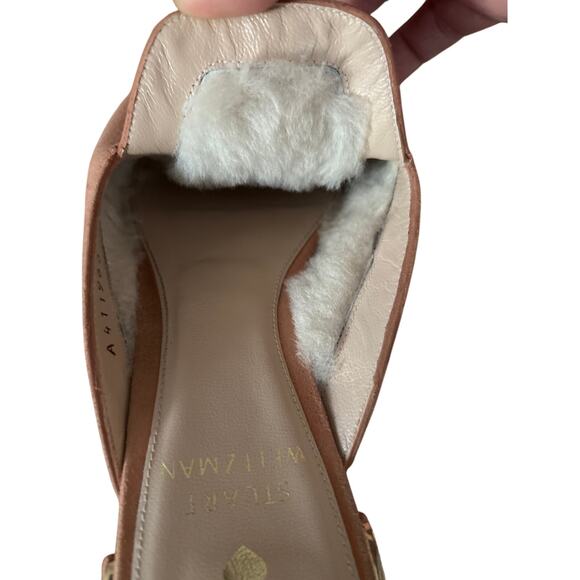 Stuart Weitzman x Gigi Hadid Eyelove Mule Pink Suede Evil Eye Shearling 8 - Picture 6 of 7